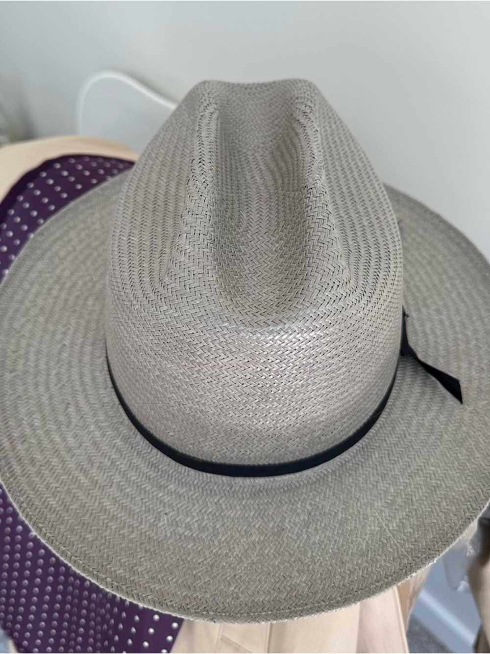 GRAY OPEN ROAD STRAW HAT - Picture 3 of 7